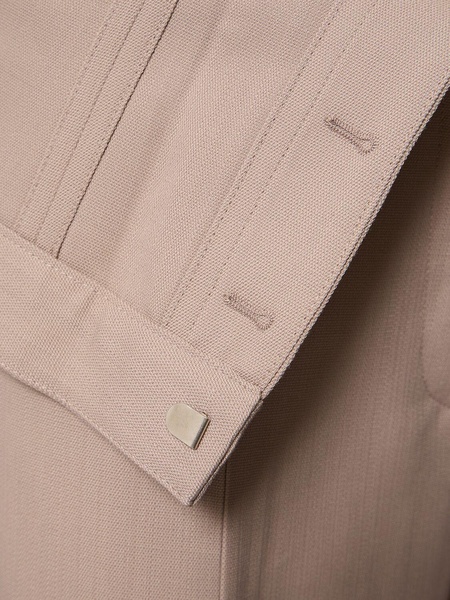 Wool blend crepe wide pants