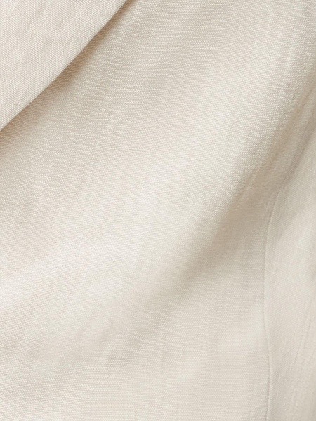 Tailored linen open back crop vest