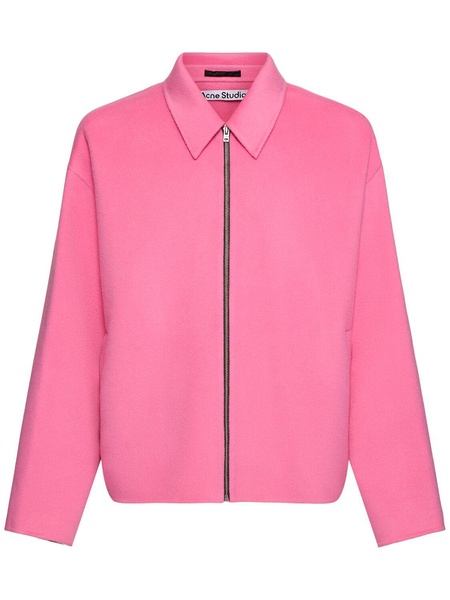 Zipped wool casual jacket