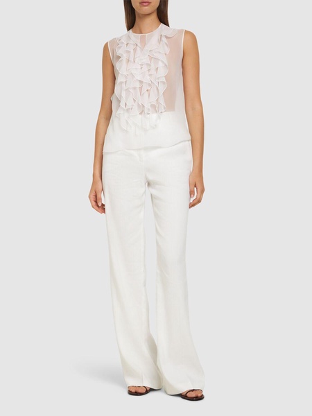 Sleeveless chiffon top