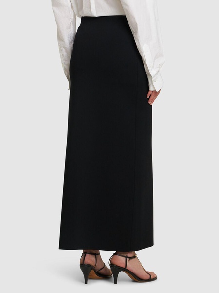 Alce stretch viscose crepe long skirt