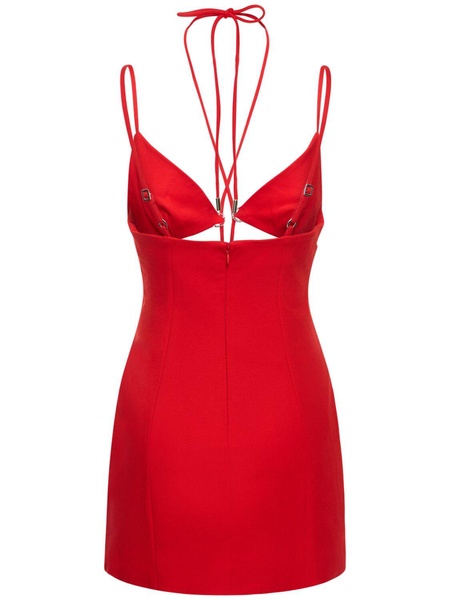 Embellished star cutout mini dress