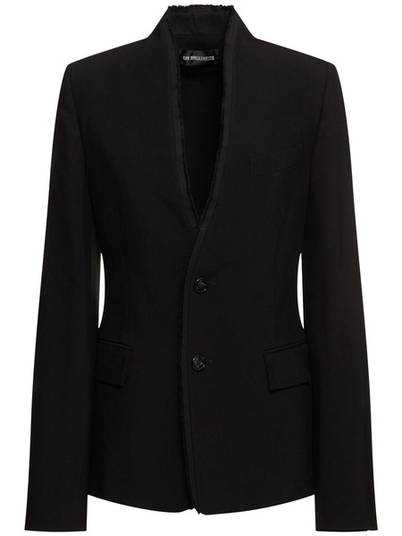 Sady fitted collarless viscose blazer