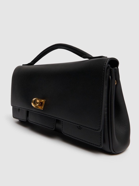 Small Bel Air leather clutch w/ strap
