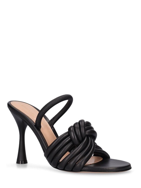 95mm Metallic leather sandals
