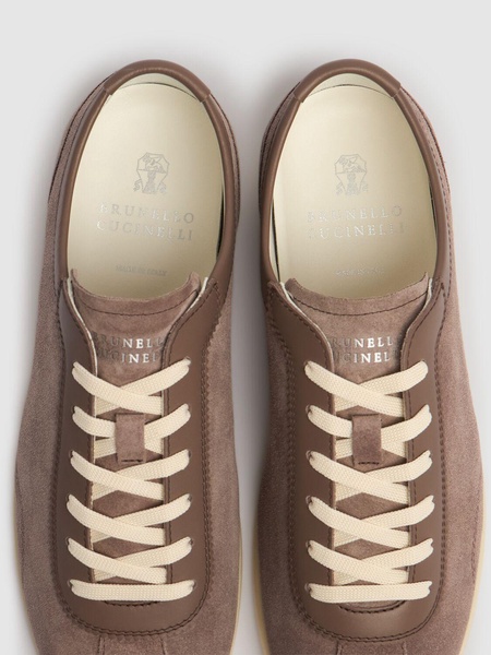Suede low top sneakers