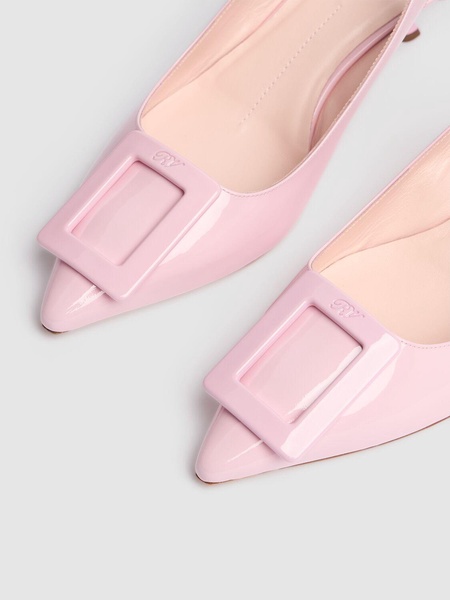 55mm Virgule patent leather pumps