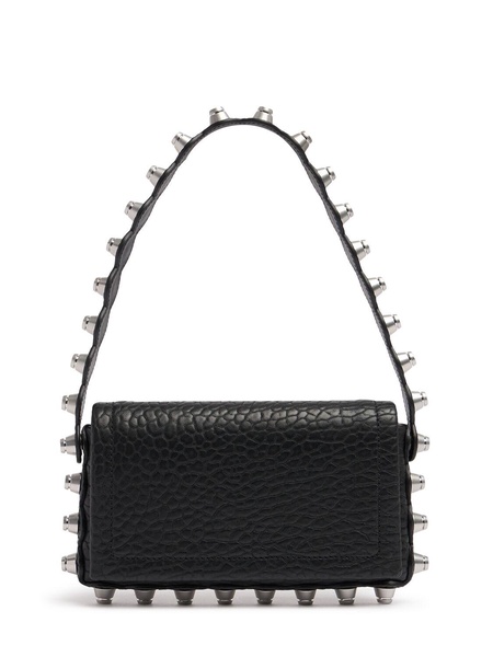 Roz pebbled leather wallet w/chain