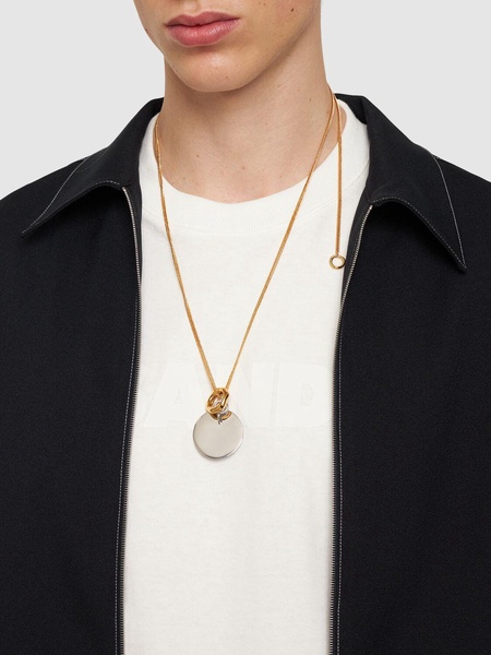 Gold plated necklace w/ double charm