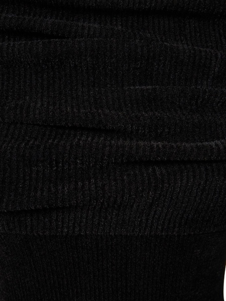 Viscose blend jersey hooded long dress