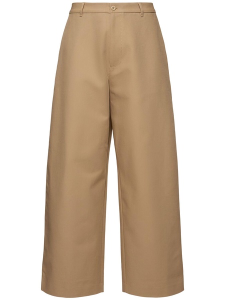 Plass cotton twill wide pants