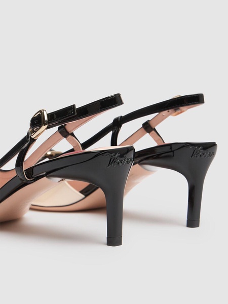 55mm Mini Buckle patent leather pumps