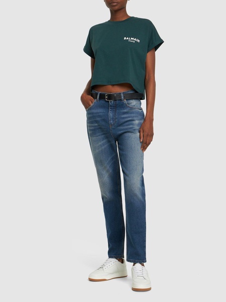High rise denim skinny jeans