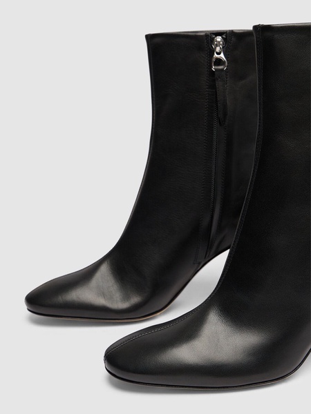 75mm Alena leather ankle boots