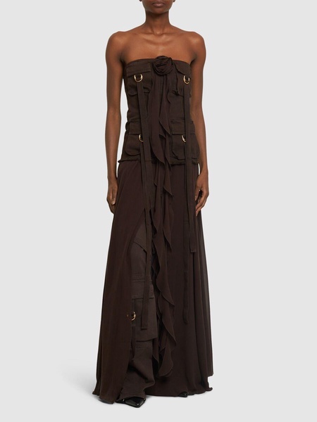 LVR Exclusive silk georgette long dress
