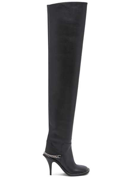 95mm Faux leather over-the-knee boots