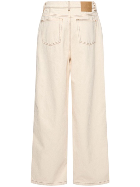 Wide cotton fit jeans