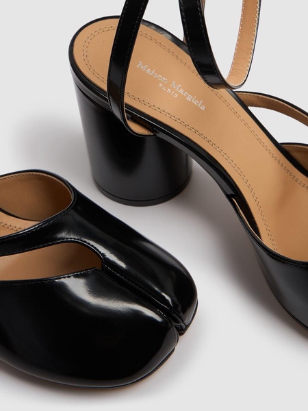 80mm Tabi leather pumps