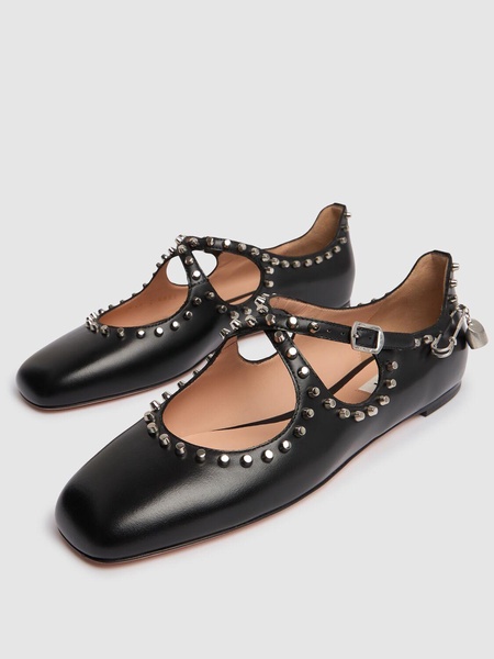 10mm Beliska studded leather flats