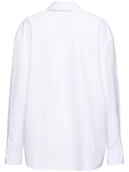 Asymmetrical poplin shirt