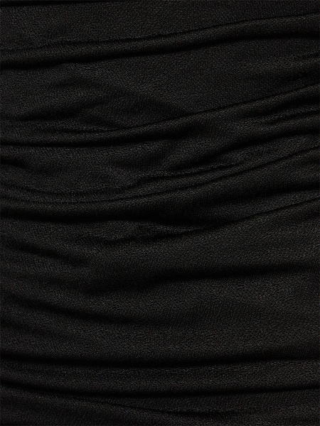 Draped jersey sablé dress