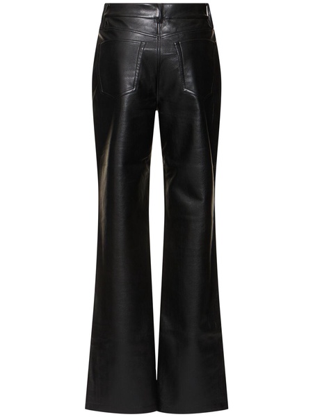 Roy leather blend straight pants