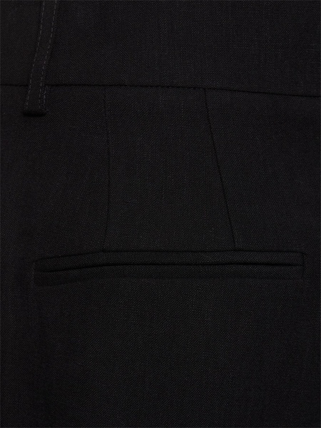 Linen mid rise wide pants