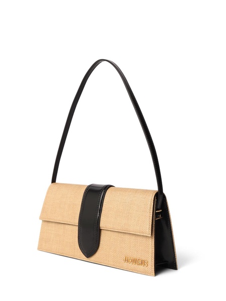 Le Bambino Long raffia effect bag