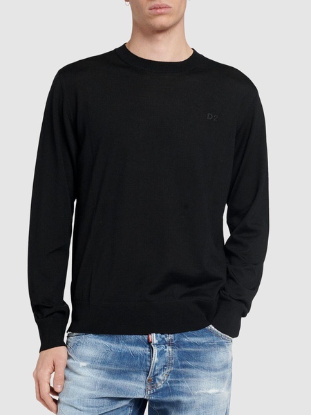 Crewneck wool sweater
