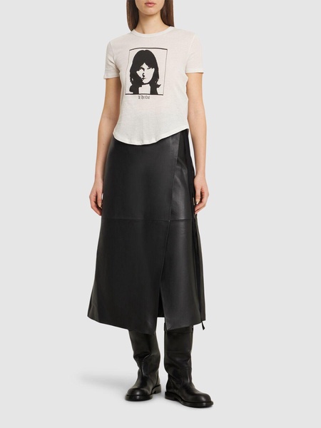 Georgette printed cotton jersey t-shirt