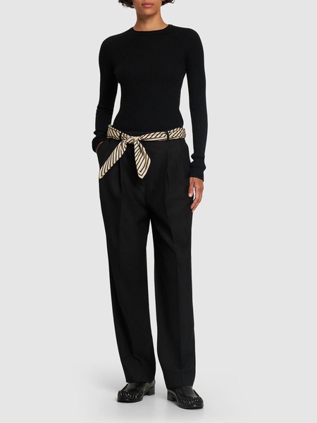 Pleated tailored pants