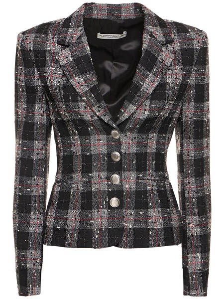Checked lurex bouclé jacket