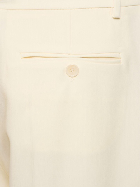 Wool & silk straight pants