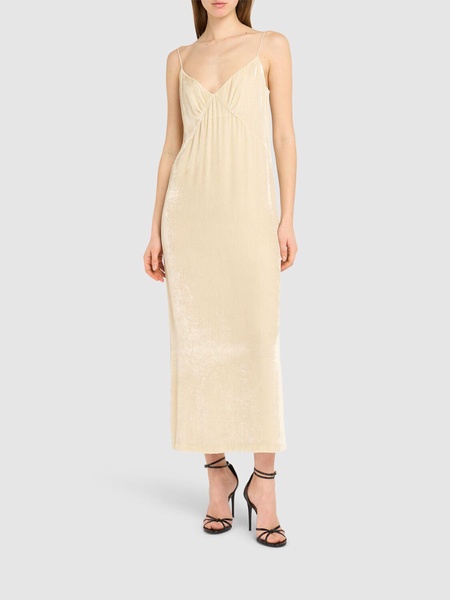 Fluid velvet long dress