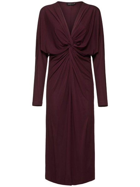 Mathilde draped viscose midi dress
