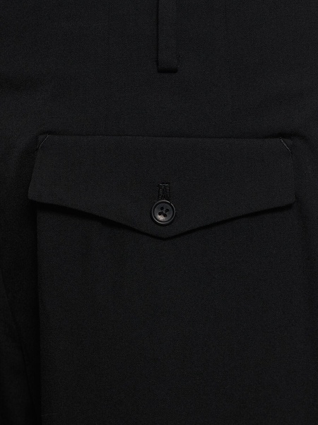 Z-2 tucked gabardine wool pants