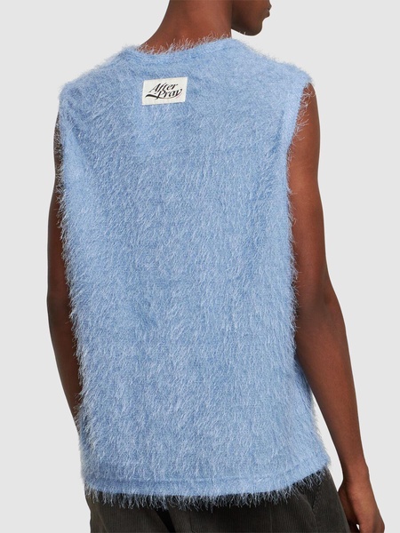 Hairy knit vest