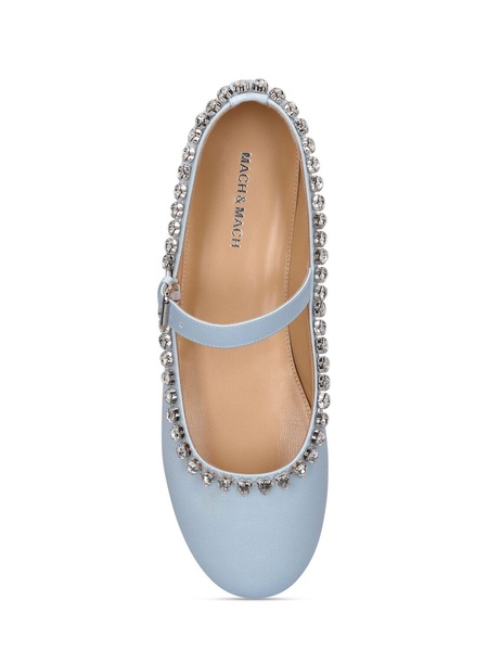 10mm Audrey satin ballerina flats