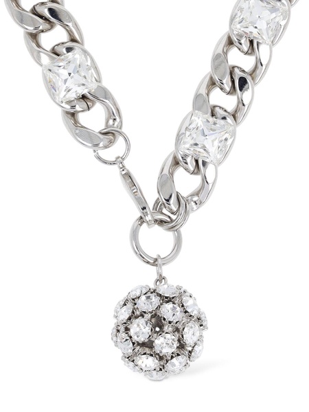 Chain crystal pendant necklace