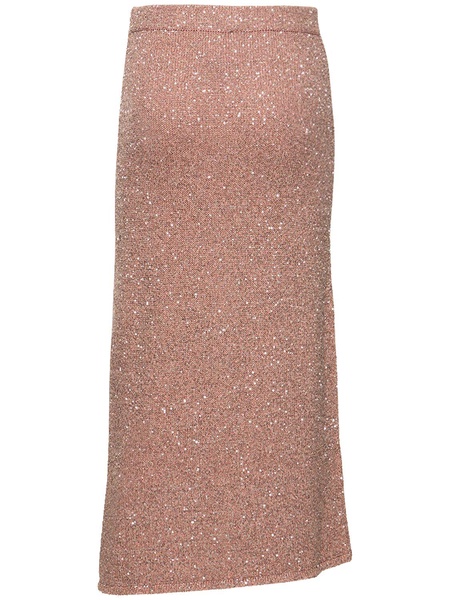 Milos sequined knit midi skirt