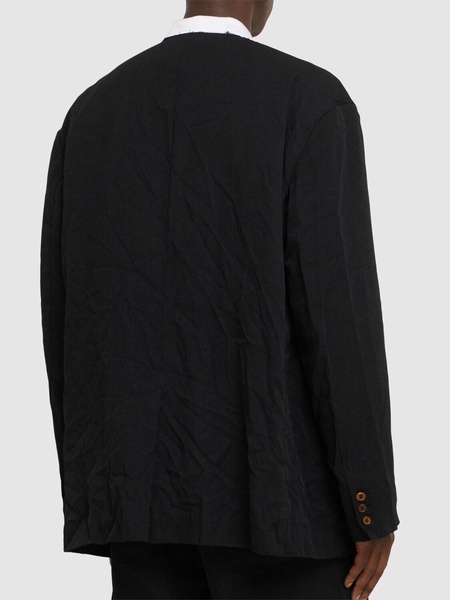 Oversize polyester blazer