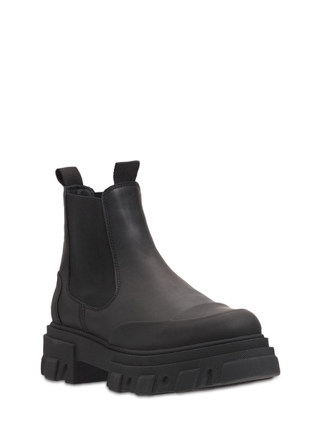 50mm Low leather Chelsea combat boots