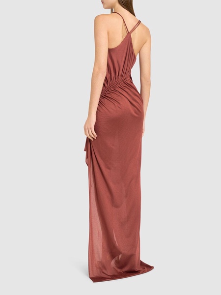 Viscose crepe long dress