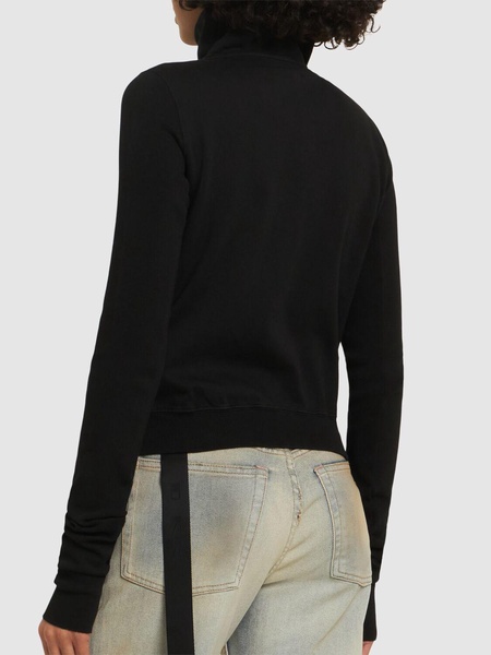 Mountain jersey zip-up cotton sweatshirt