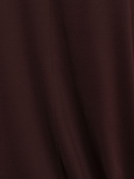 Silk viscose interlock twisted hem dress