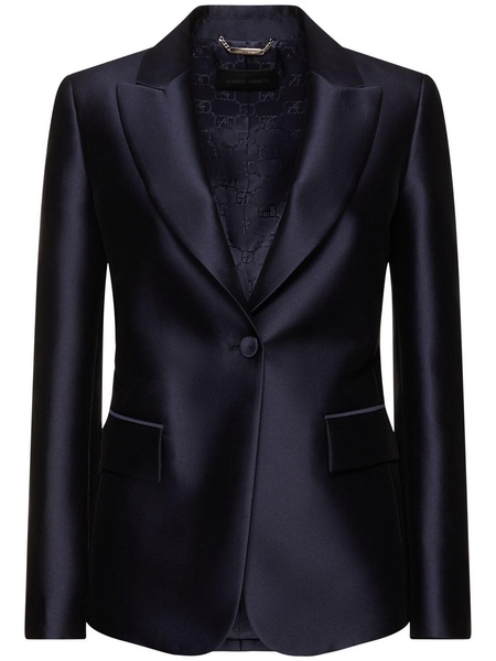 Mikado single breast blazer