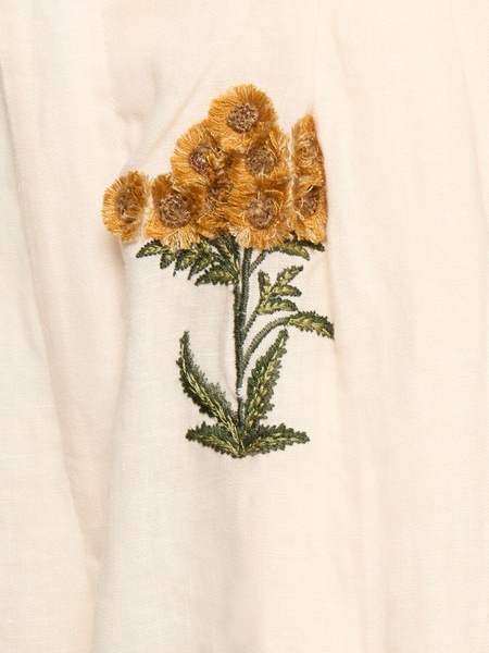 Piñon embroidered linen palazzo pants