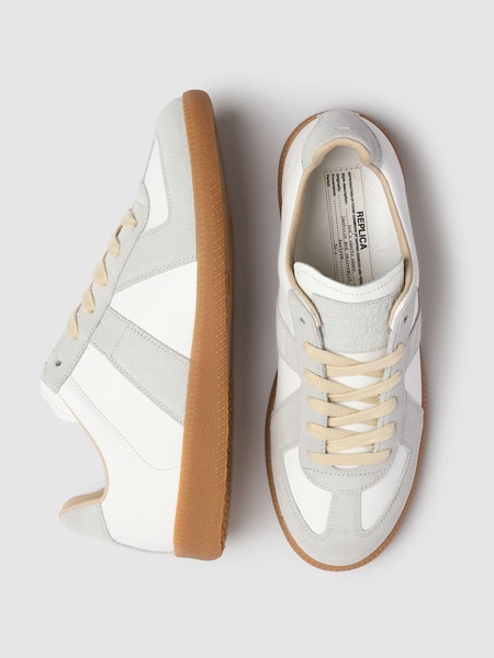 20mm Replica leather & suede sneakers