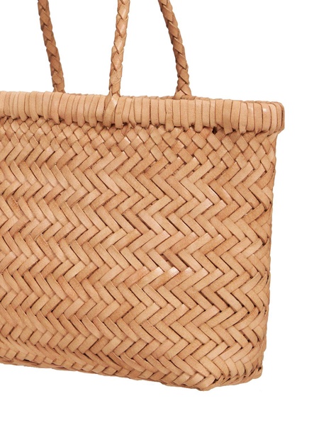 Mini Flat Gora leather basket bag