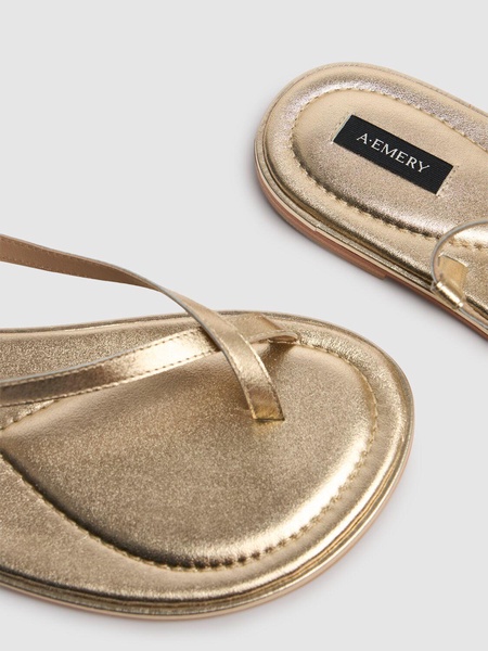 10mm Elliot metallic leather sandals